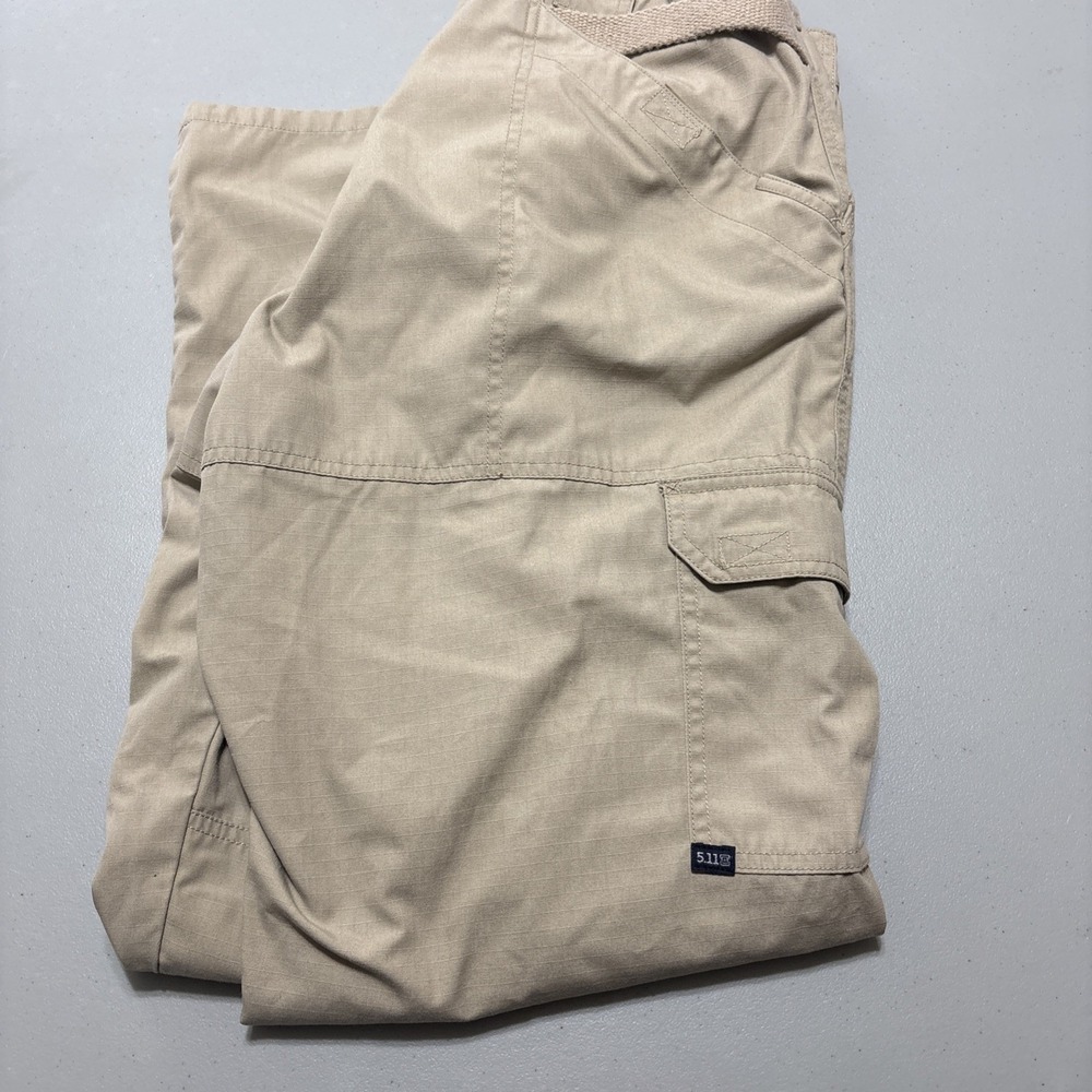 5.11 Tactical Mens Taclite Pro Cargo Pants 74273 34 x 32 Khaki Ripstop DBL Knee